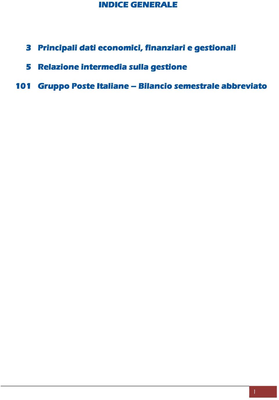 sulla gestione 101 Gruppo Poste Italiane Bilancio