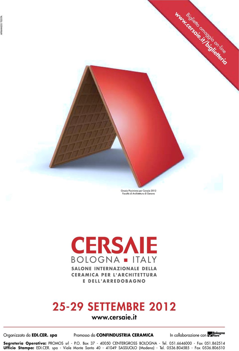 www.cersaie.it Organizzato da EDI.CER.