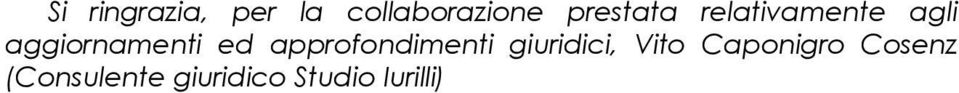 ed approfondimenti giuridici, Vito