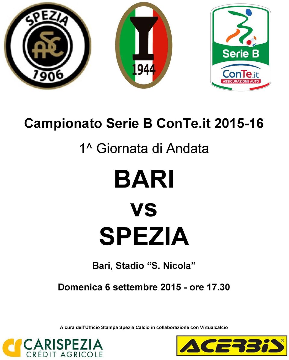 BARI vs SPEZIA Bari, Stadio S.