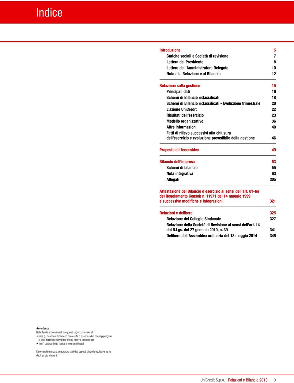 informazioni 40 Fatti di rilievo successivi alla chiusura dell esercizio e evoluzione prevedibile della gestione 46 Proposte all Assemblea 49 Bilancio dell impresa 53 Schemi di bilancio 55 Nota