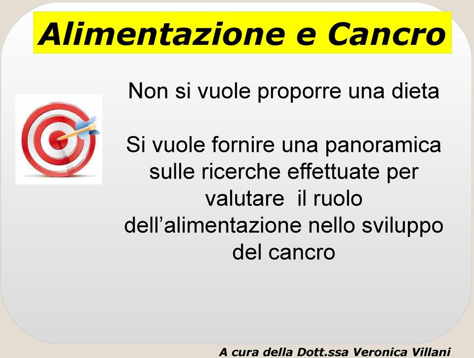 sulle ricerche effettuate per valutare il