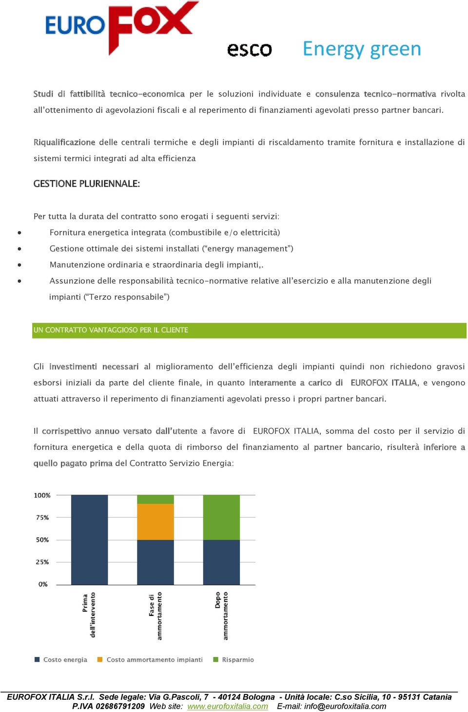 Riqualificazione delle centrali termiche e degli impianti di riscaldamento tramite fornitura e installazione di sistemi termici integrati ad alta efficienza GESTIONE PLURIENNALE: Per tutta la durata