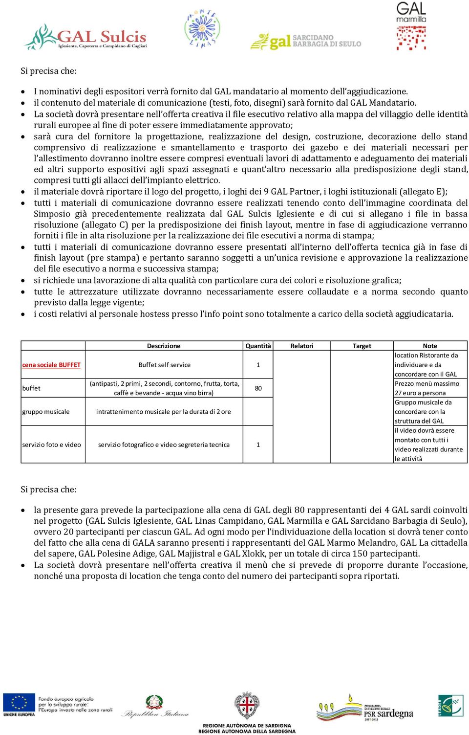 La società dovrà presentare nell offerta creativa il file esecutivo relativo alla mappa del villaggio delle identità rurali europee al fine di poter essere immediatamente approvato; sarà cura del