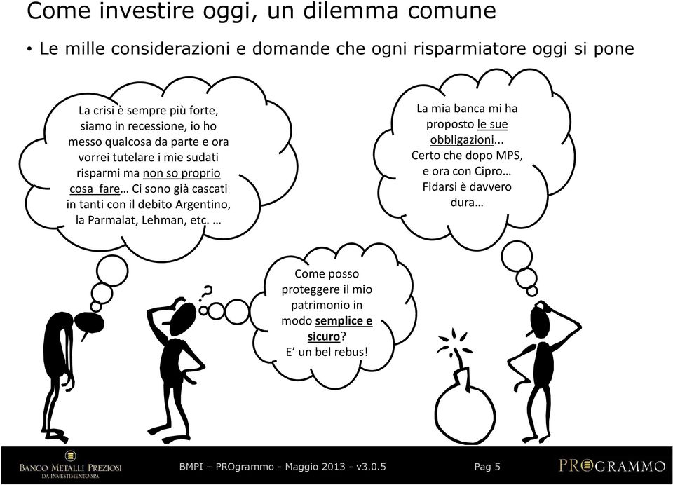 tanti con il debito Argentino, la Parmalat, Lehman, etc. La mia banca mi ha proposto le sue obbligazioni.