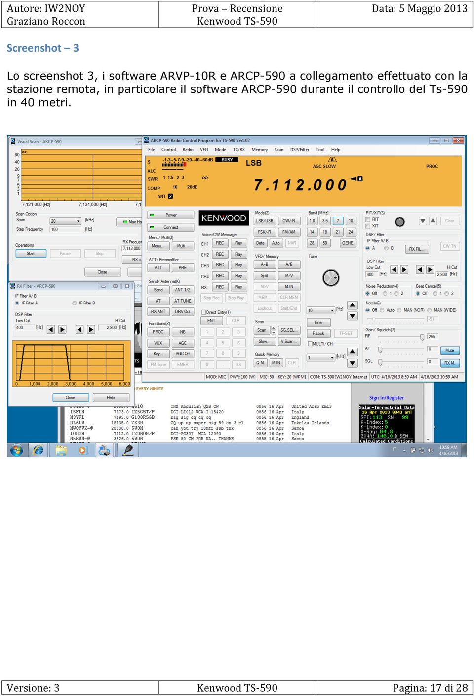 remota, in particolare il software ARCP-590 durante il