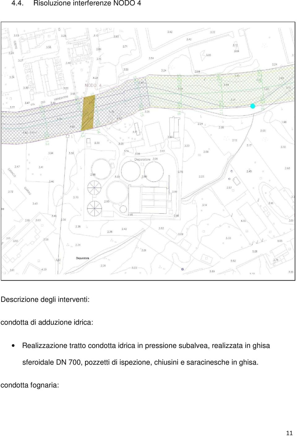 in pressione subalvea, realizzata in ghisa sferoidale DN 700,