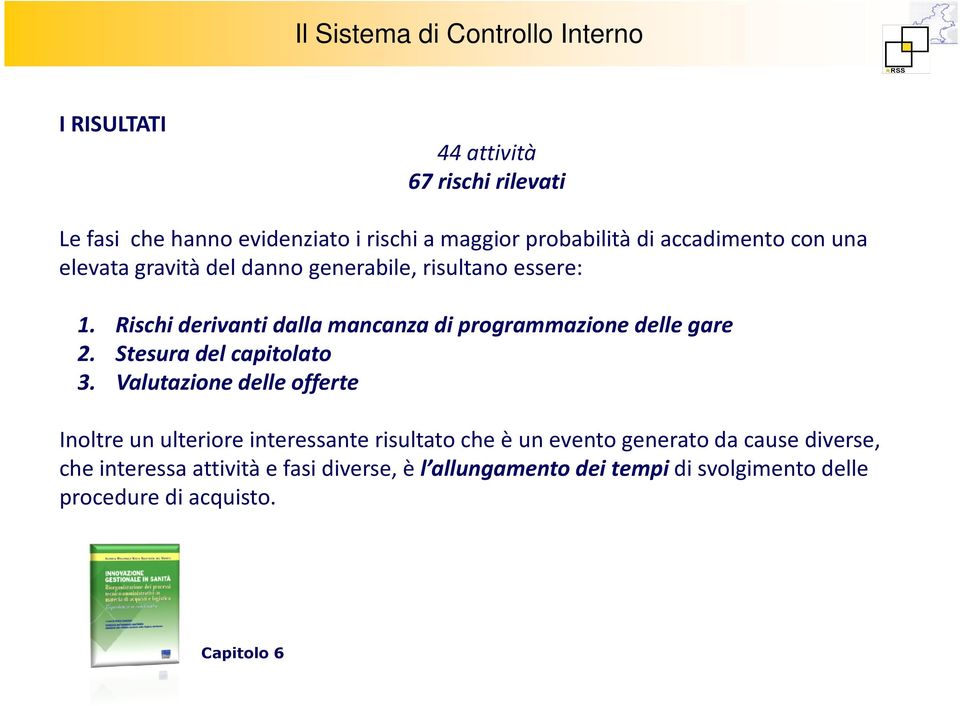 Rischi derivanti dalla mancanza di programmazione delle gare 2. Stesura del capitolato 3.