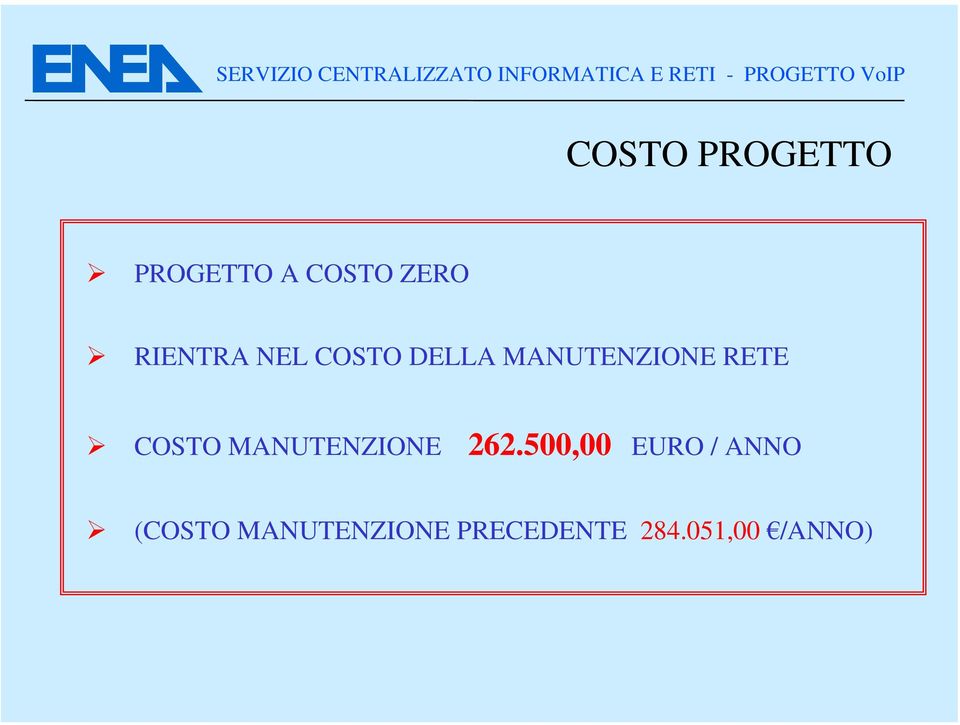 COSTO MANUTENZIONE 262.