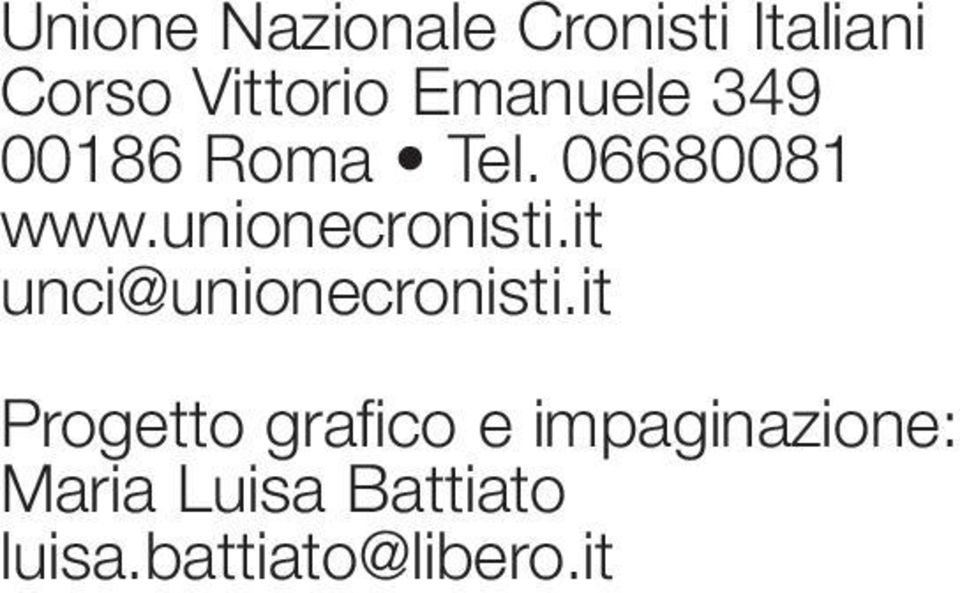 unionecronisti.it unci@unionecronisti.