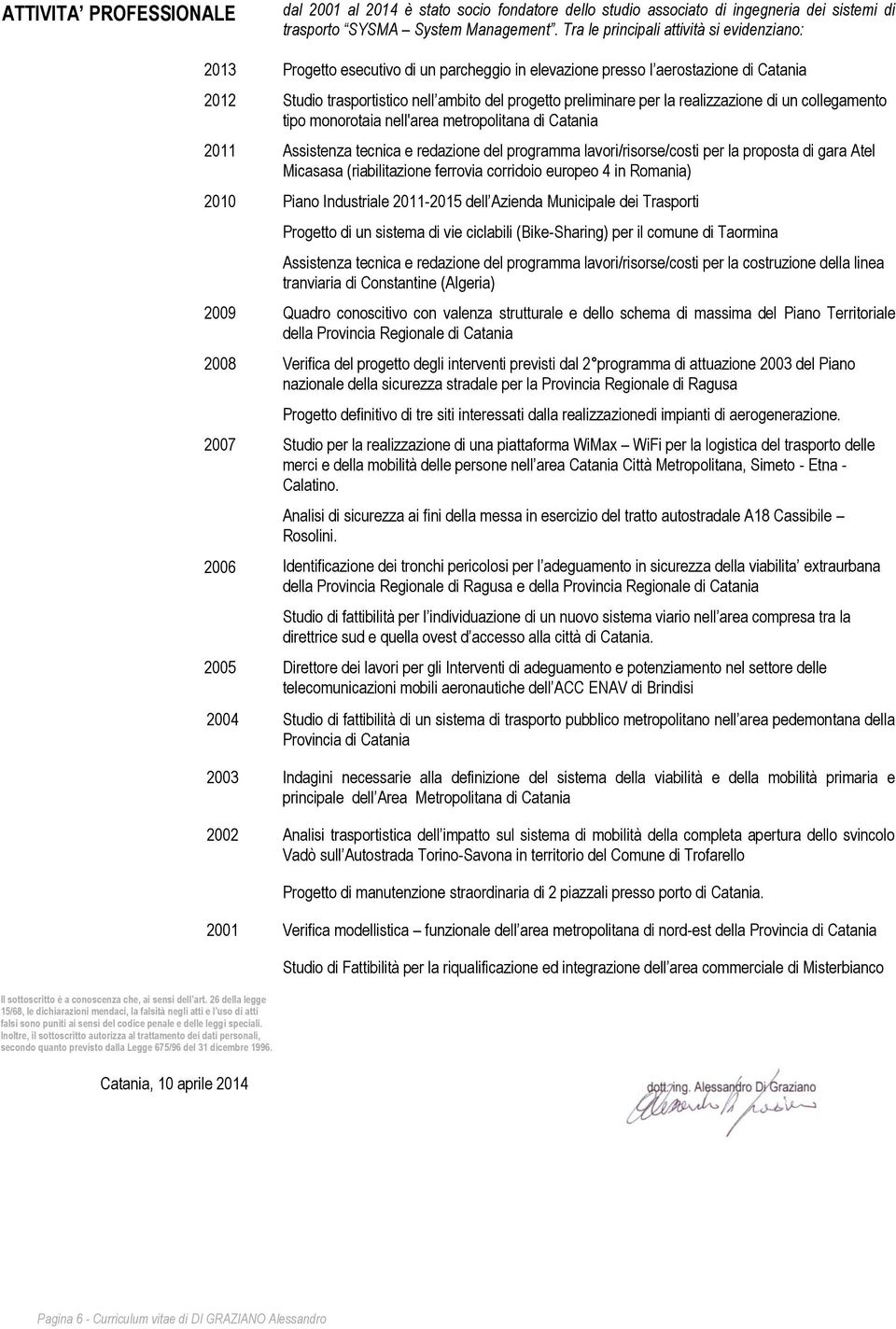 la realizzazione di un collegamento tipo monorotaia nell'area metropolitana di Catania 2011 Assistenza tecnica e redazione del programma lavori/risorse/costi per la proposta di gara Atel Micasasa