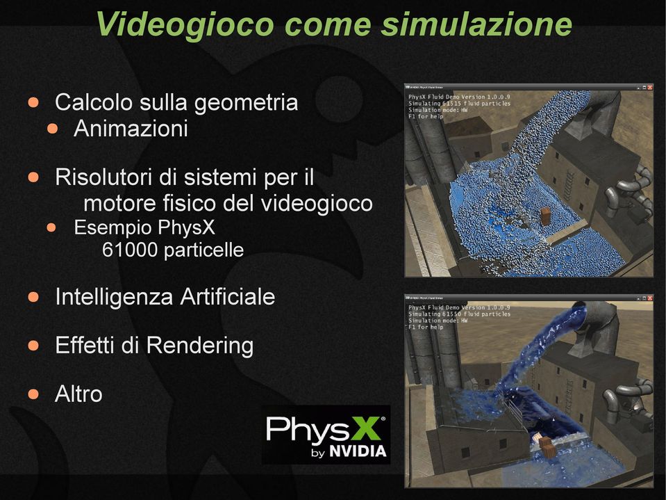 motore fisico del videogioco Esempio PhysX 61000