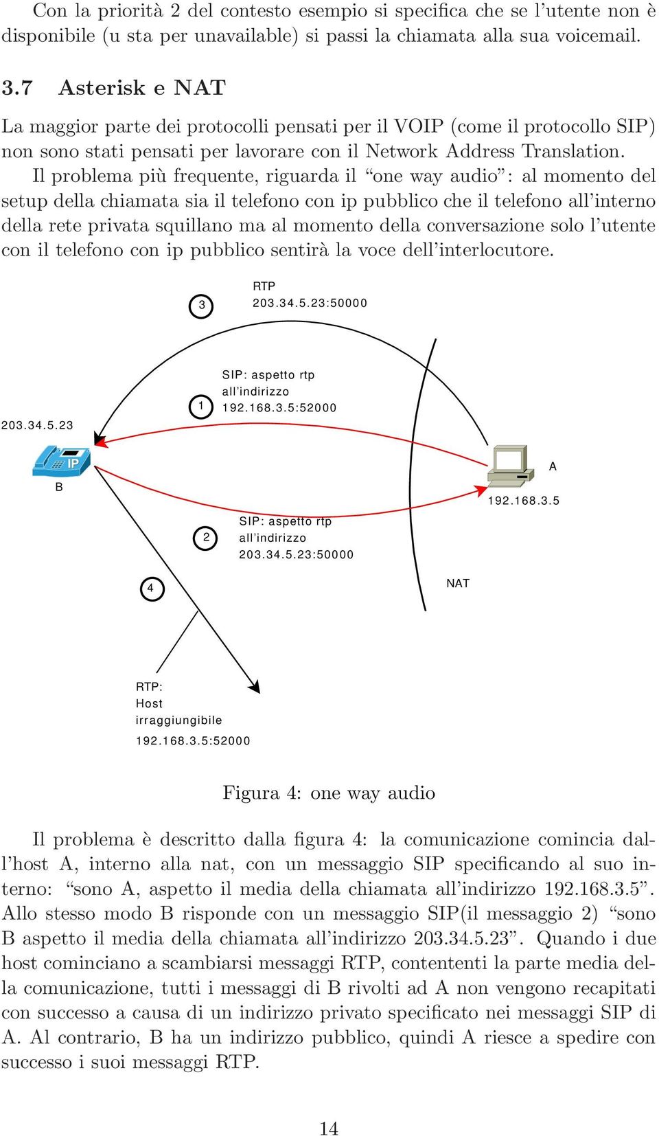 Il problema più frequente, riguarda il one way audio : al momento del setup della chiamata sia il telefono con ip pubblico che il telefono all interno della rete privata squillano ma al momento della