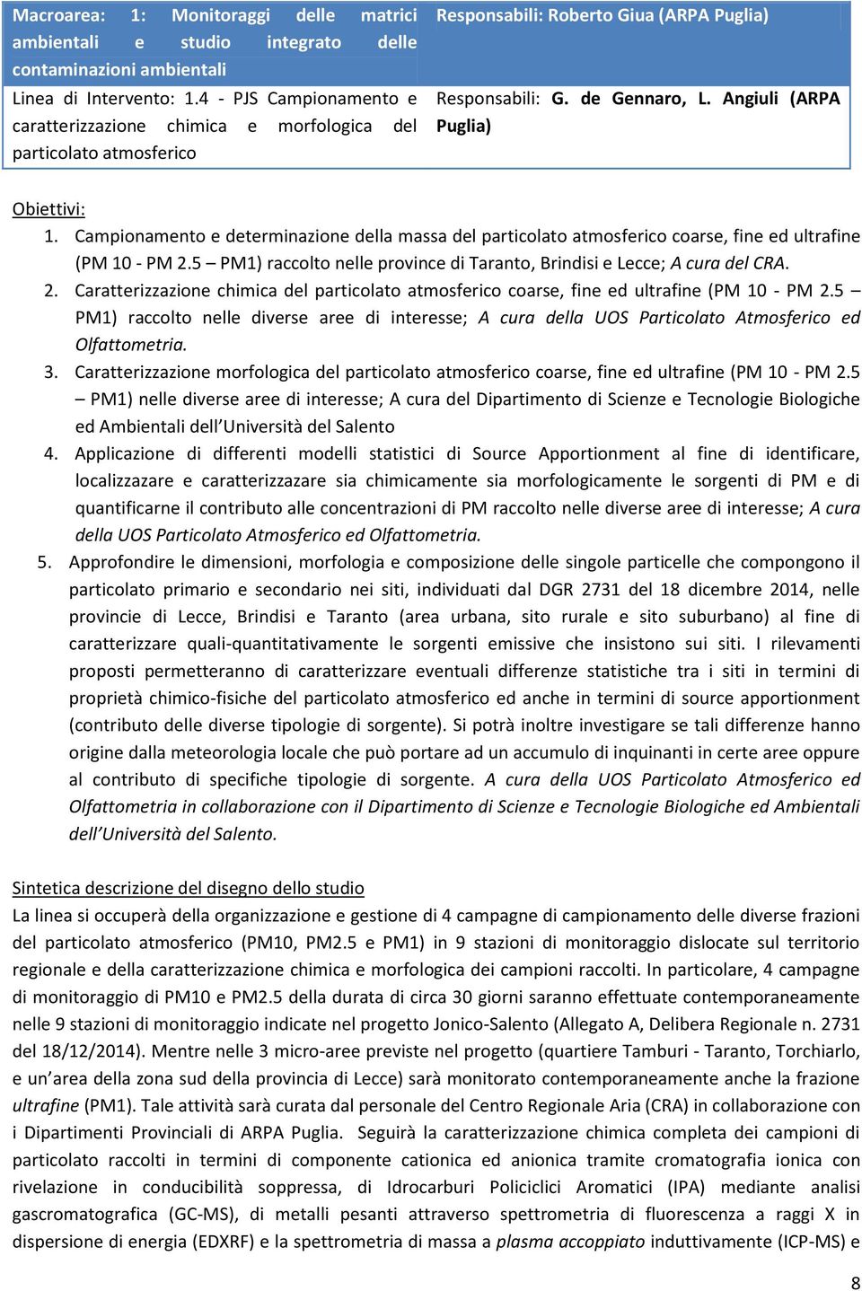 Campionamento e determinazione della massa del particolato atmosferico coarse, fine ed ultrafine (PM 0 - PM 2.