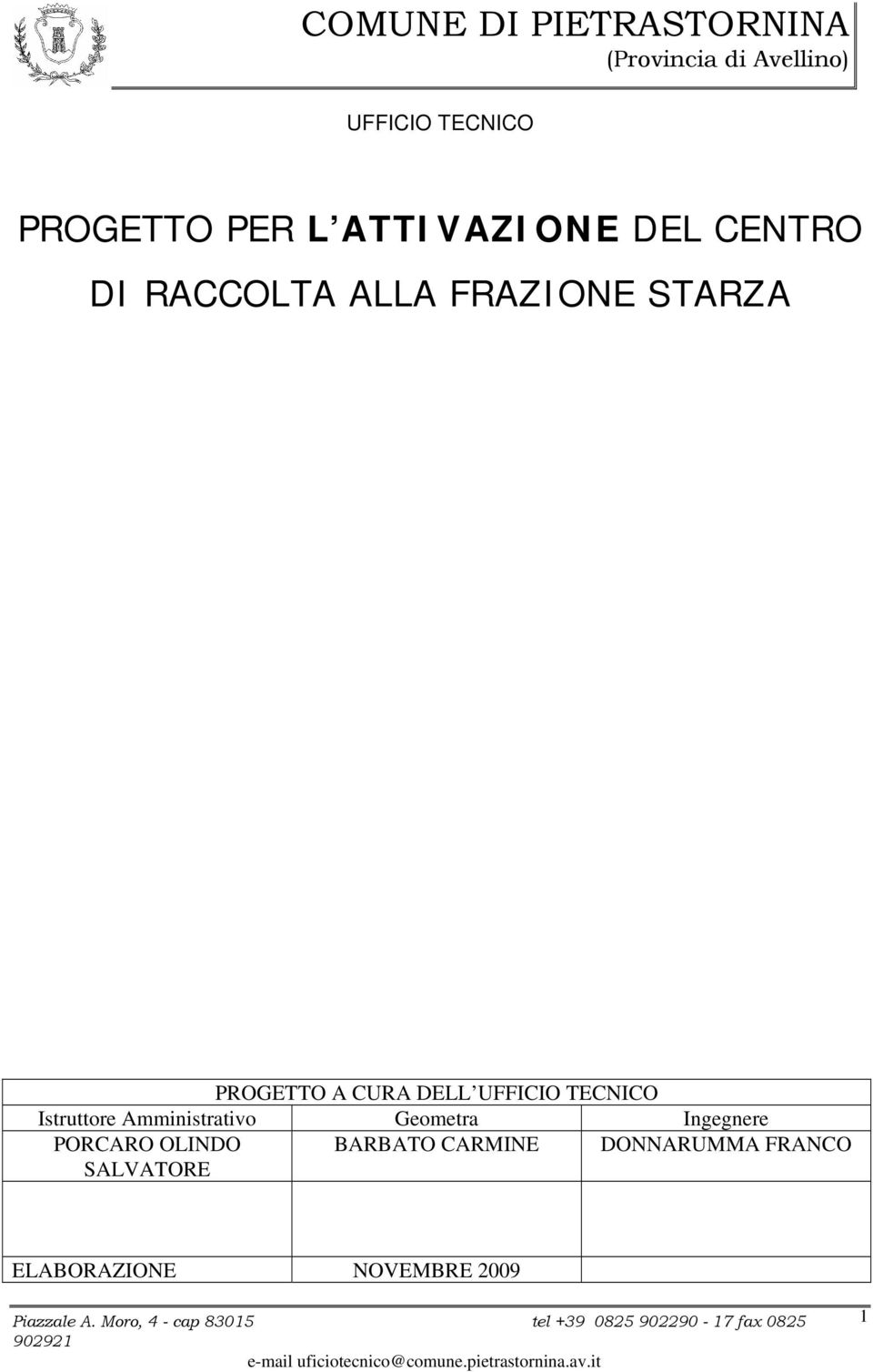 TECNICO Istruttore Amministrativo Geometra Ingegnere PORCARO