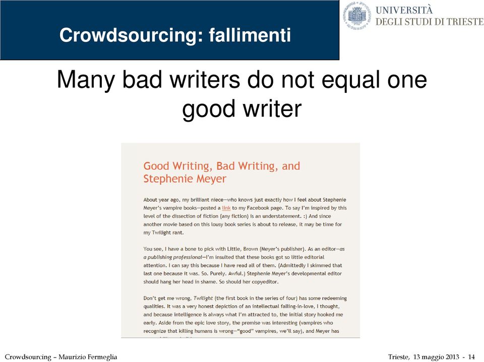 writers do not equal one