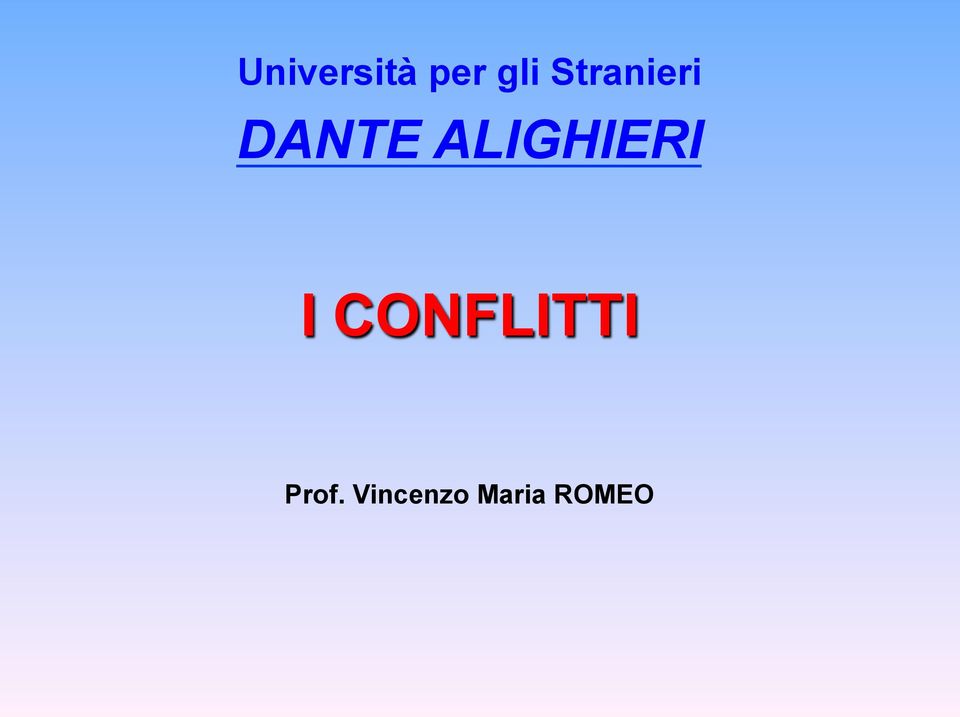 ALIGHIERI I