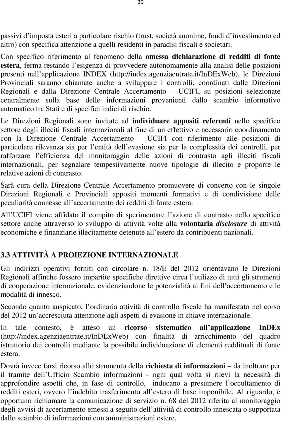 applicazione INDEX (http://index.agenziaentrate.