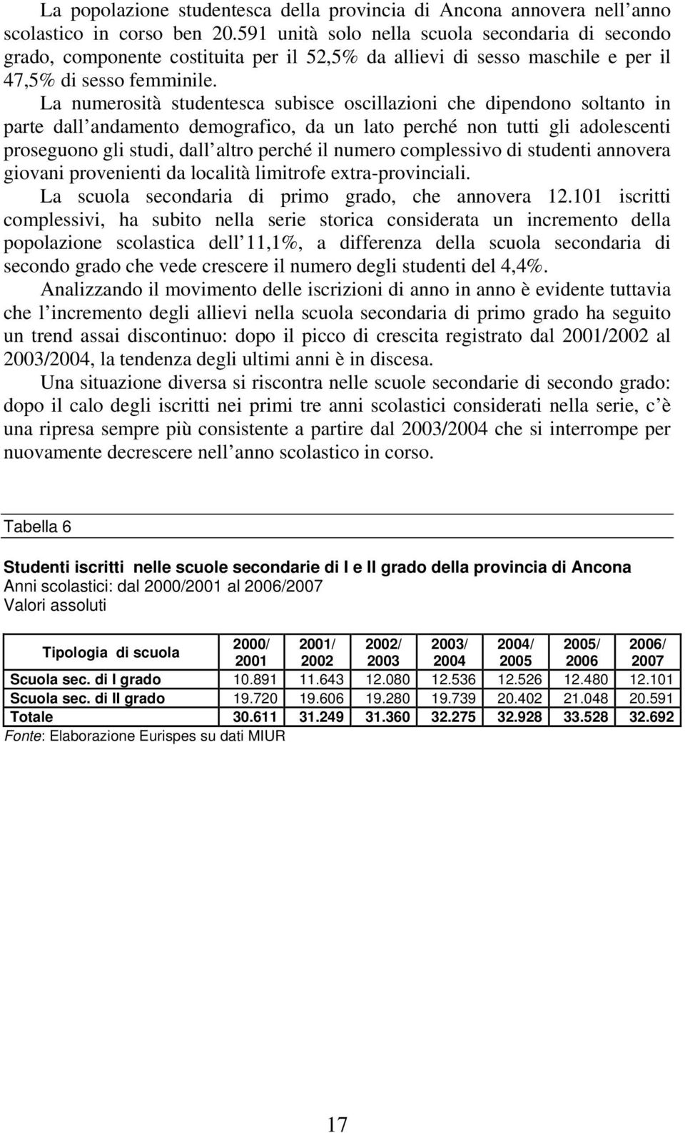 La numerosità studentesca subisce oscillazioni che dipendono soltanto in parte dall andamento demografico, da un lato perché non tutti gli adolescenti proseguono gli studi, dall altro perché il