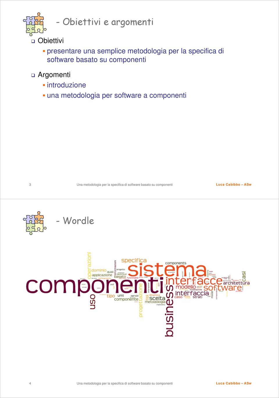 software basato su componenti Argomenti