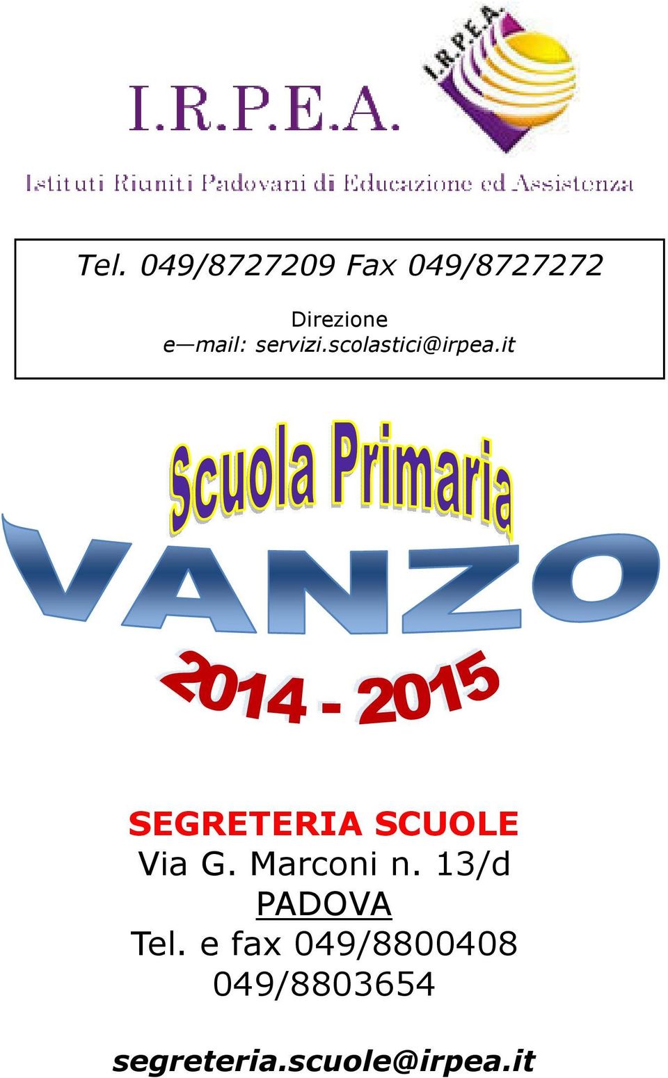 it SEGRETERIA SCUOLE Via G. Marconi n.