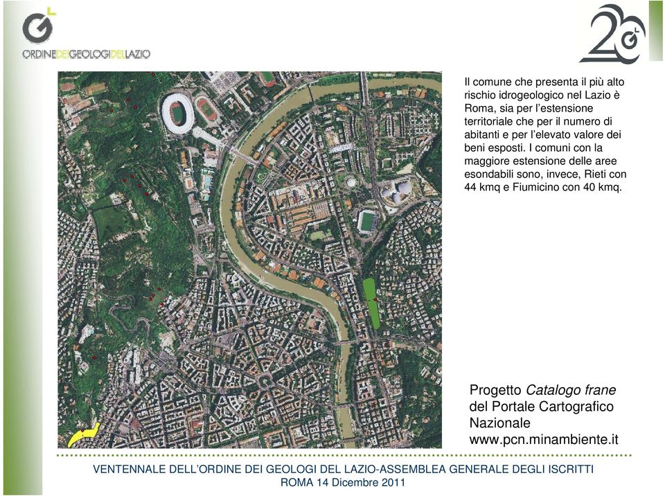 I comuni con la maggiore estensione delle aree esondabili sono, invece, Rieti con 44 kmq e