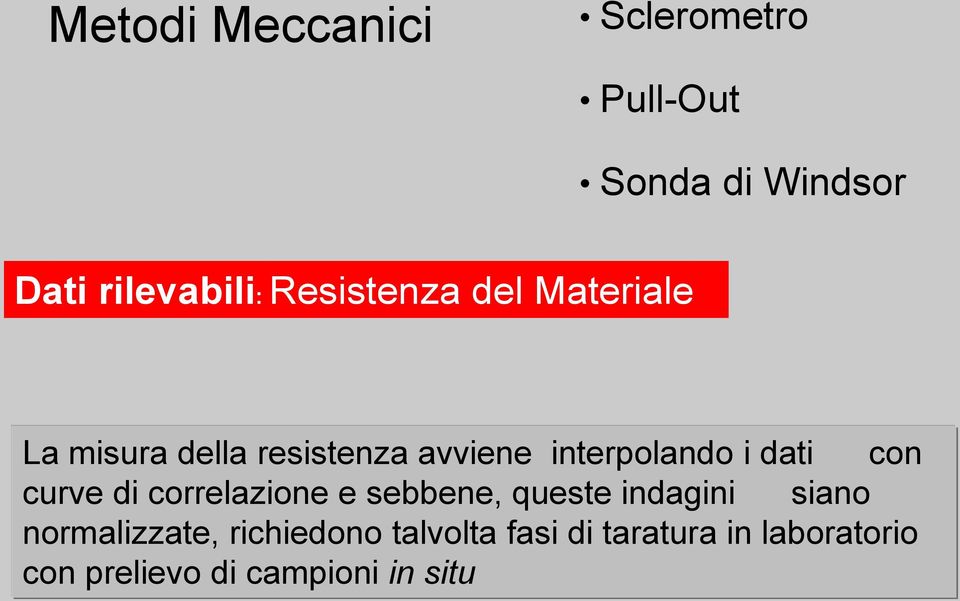 dati con curve di correlazione e sebbene, queste indagini siano normalizzate,