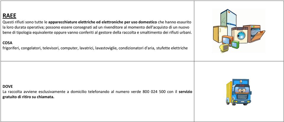 della raccolta e smaltimento dei rifiuti urbani.