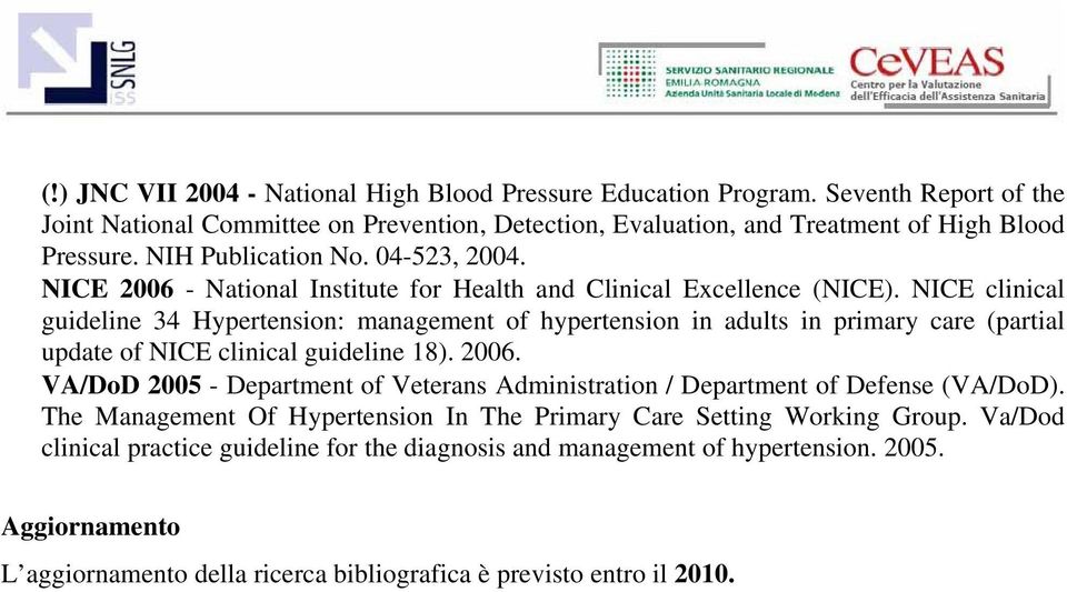 NICE clinical guideline 34 Hypertension: management of hypertension in adults in primary care (partial update of NICE clinical guideline 18). 2006.