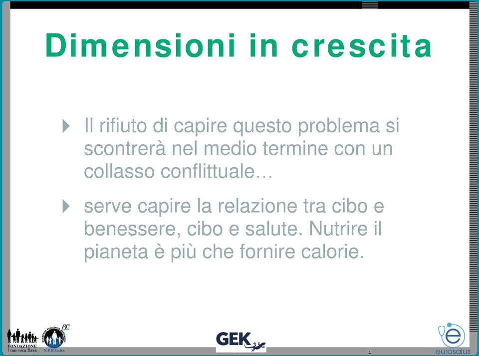 conflittuale serve capire la relazione tra cibo e