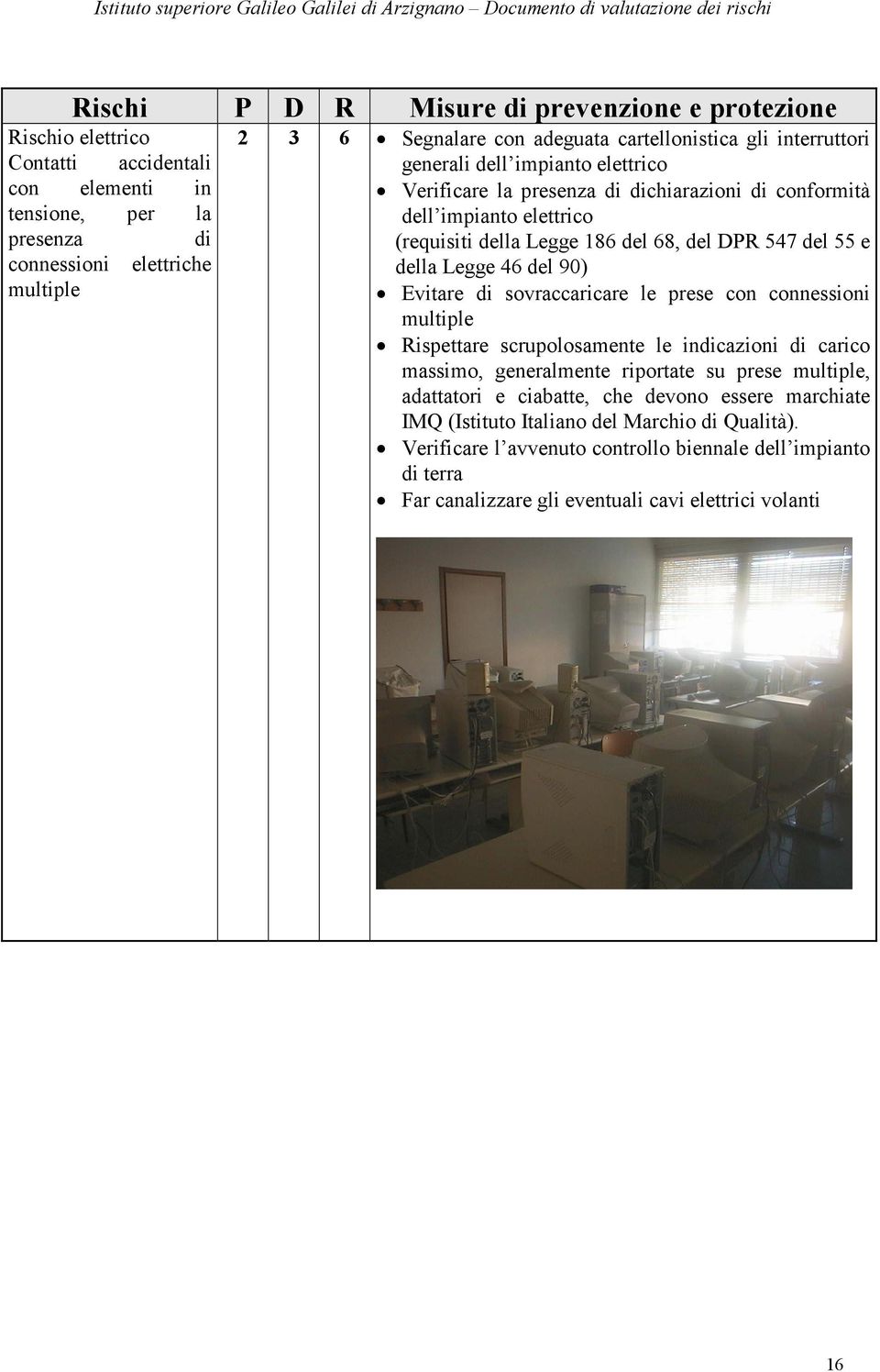 della Legge 46 del 90) Evitare di sovraccaricare le prese con connessioni multiple Rispettare scrupolosamente le indicazioni di carico massimo, generalmente riportate su prese multiple, adattatori e