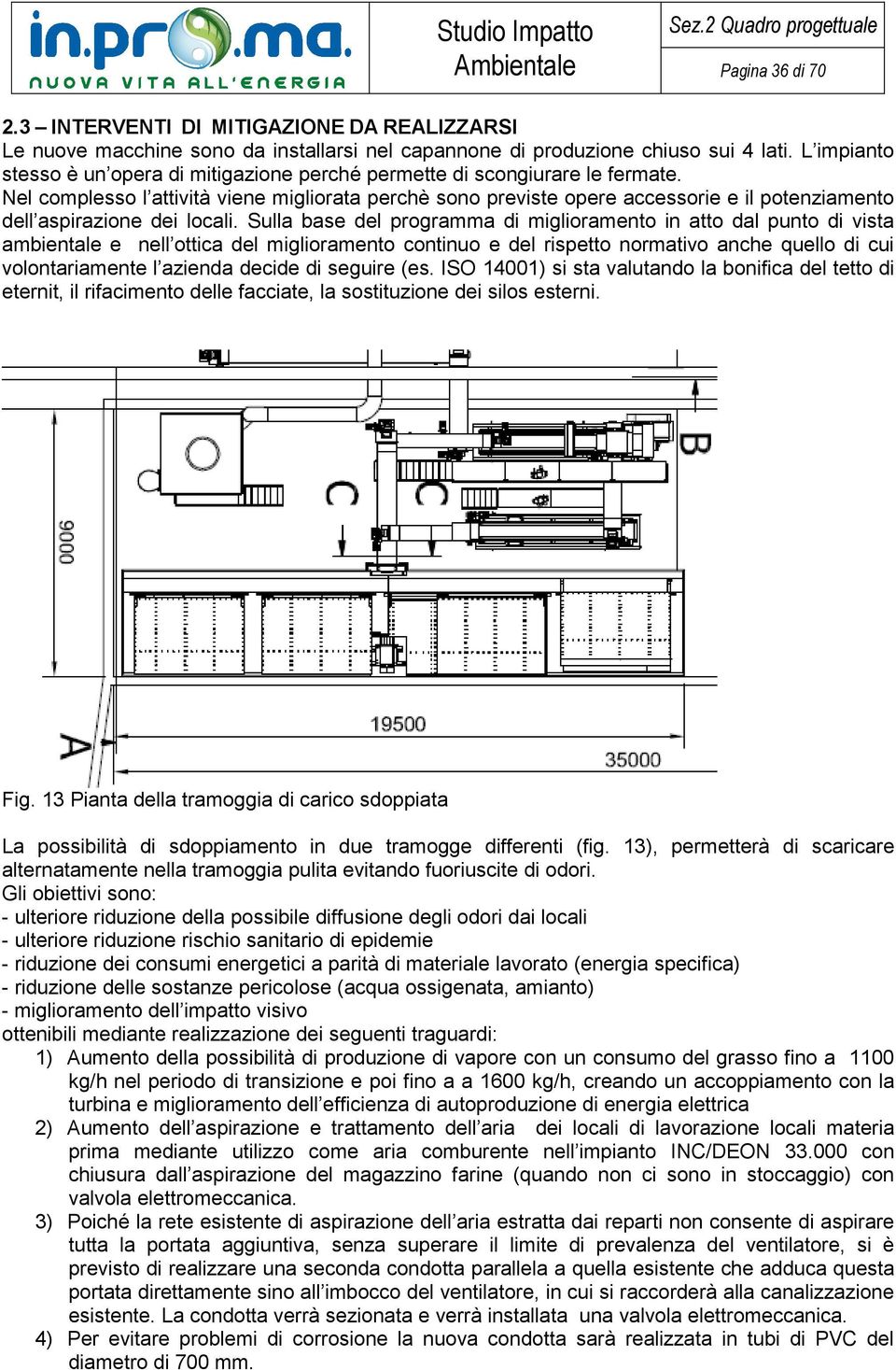 Nel complesso l attività viene migliorata perchè sono previste opere accessorie e il potenziamento dell aspirazione dei locali.