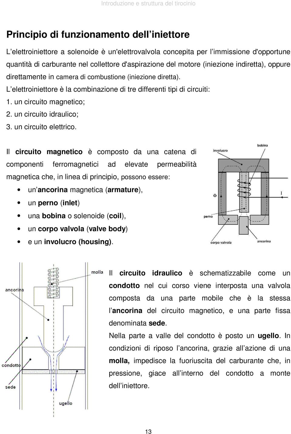 un circuito idraulico; 3. un circuito elettrico.