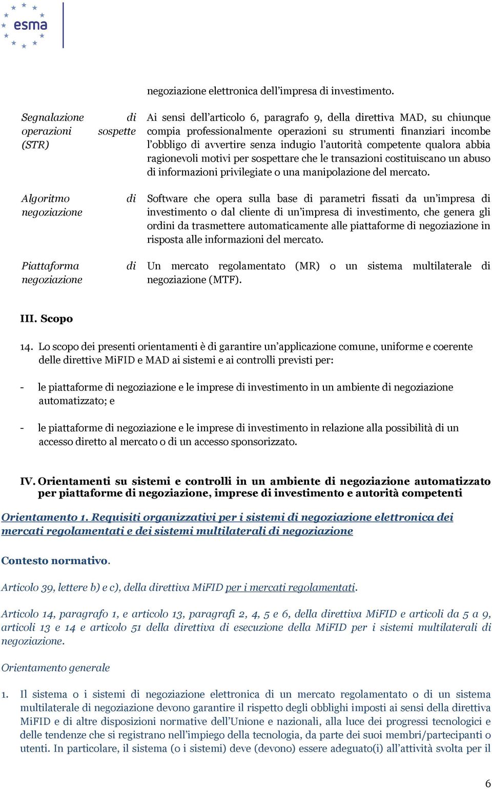 qualora abbia ragionevoli motivi per sospettare che le transazioni costituiscano un abuso di informazioni privilegiate o una manipolazione del mercato.