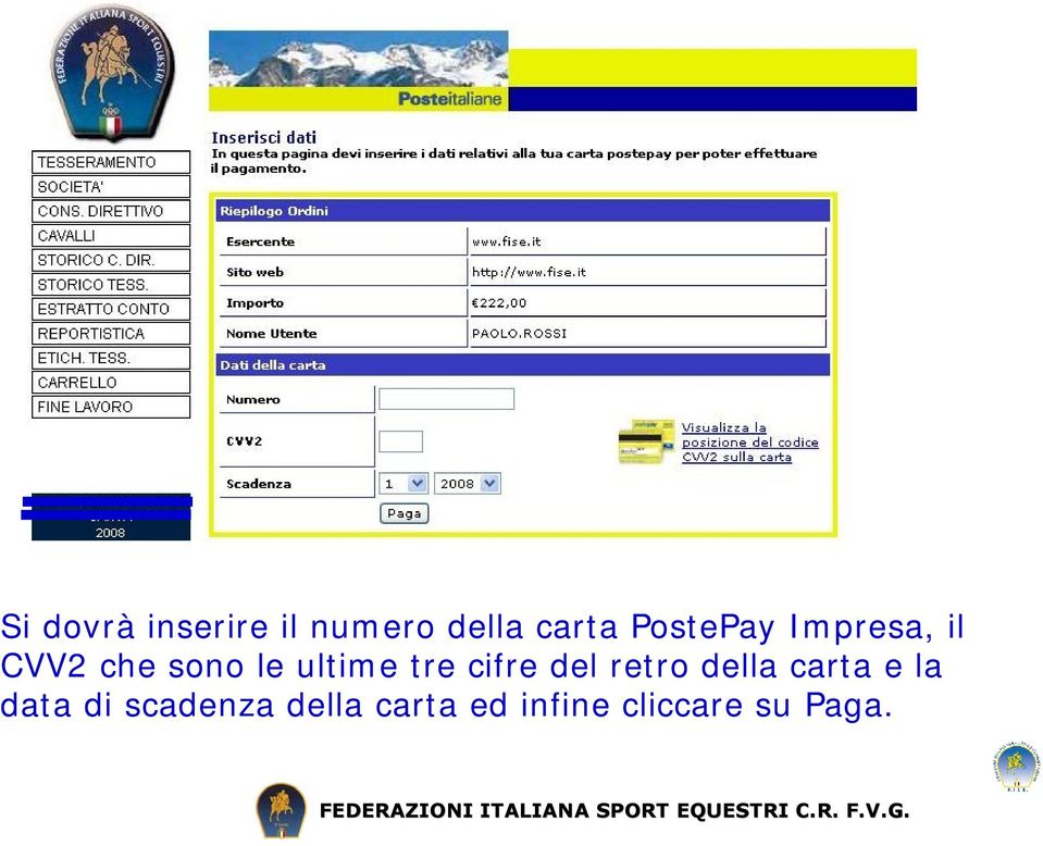 tre cifre del retro della carta e la data di