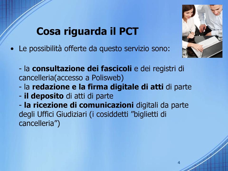 firma digitale di atti di parte - il deposito di atti di parte - la ricezione di