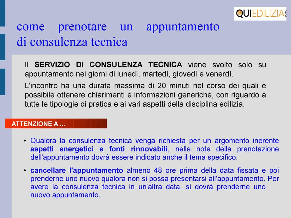 disciplina edilizia. ATTENZIONE A.