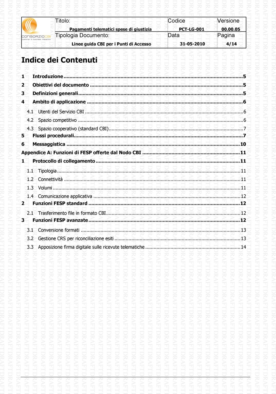 .. 11 1.1 Tipologia... 11 1.2 Connettività... 11 1.3 Volumi... 11 1.4 Comunicazione applicativa... 12 2 Funzioni FESP standard... 12 2.1 Trasferimento file in formato CBI.