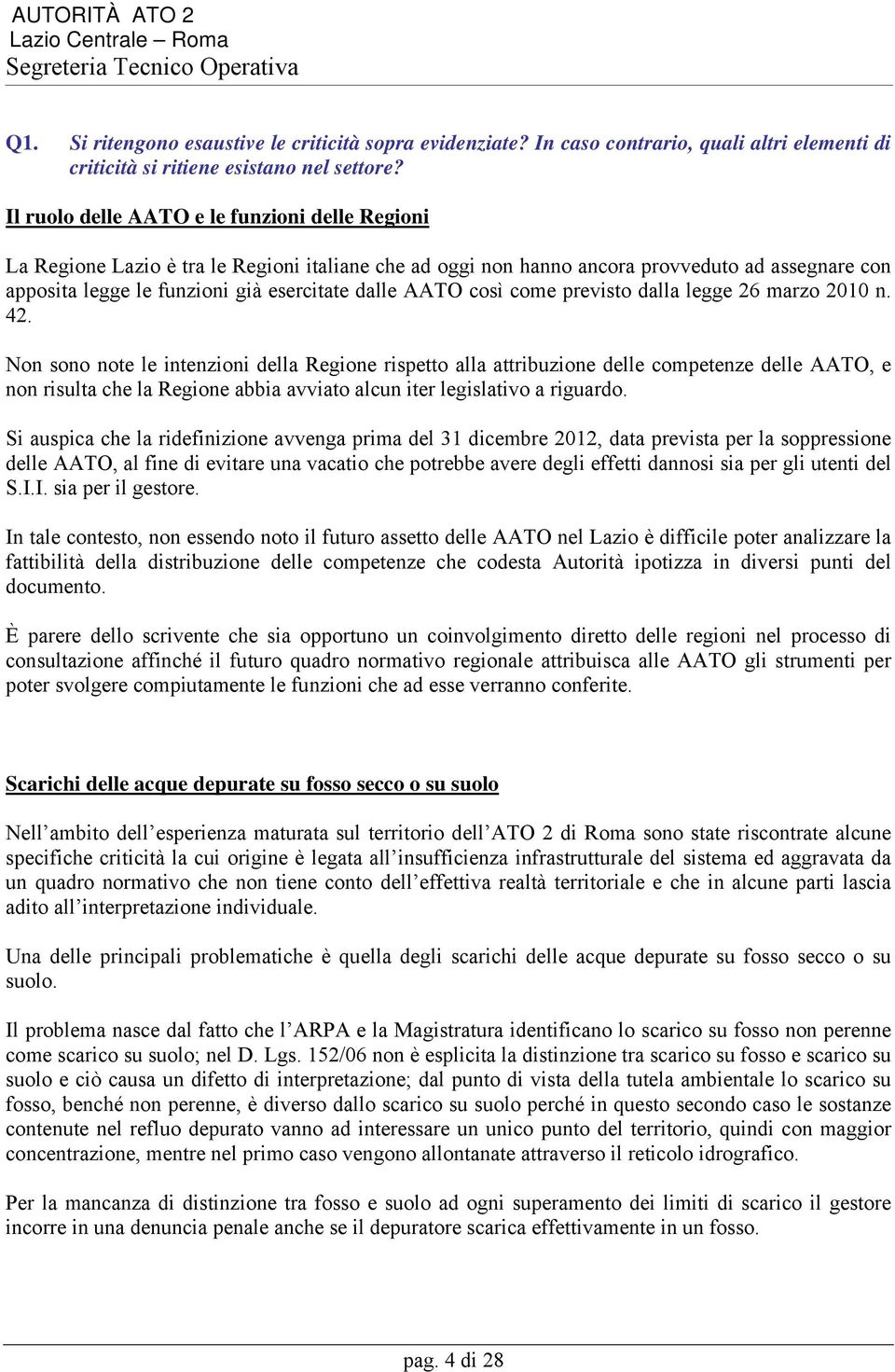 AATO così come previsto dalla legge 26 marzo 2010 n. 42.