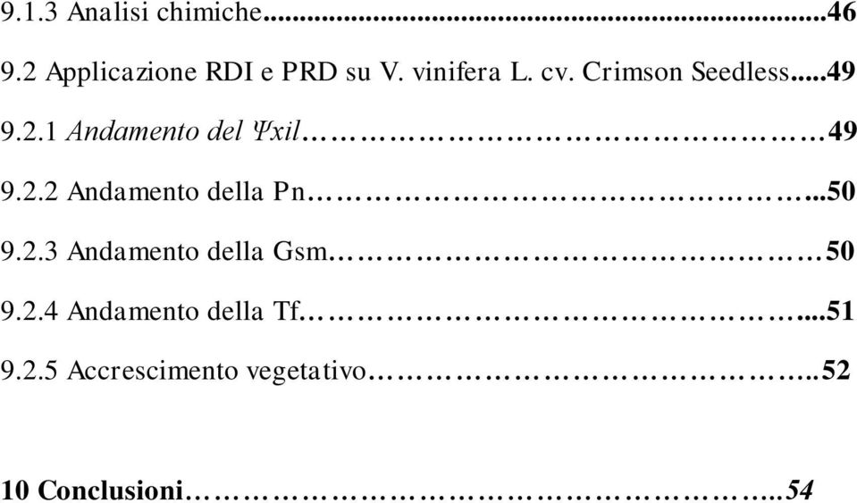 2.2 Andamento della Pn...50 9.2.3 Andamento della Gsm 50 9.2.4 Andamento della Tf.