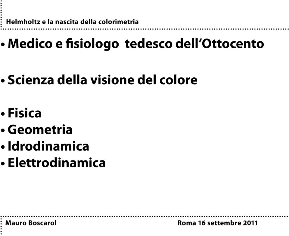 visione del colore Fisica