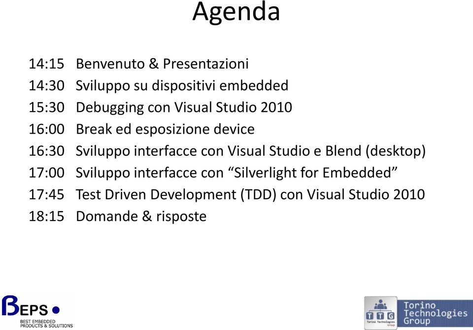 interfacce con Visual Studio e Blend (desktop) 17:00 Sviluppo interfacce con
