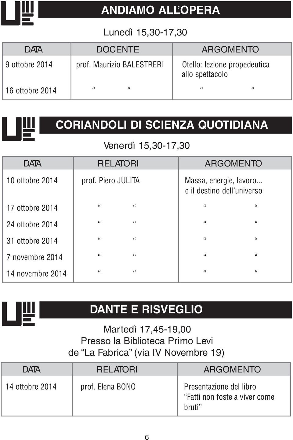 ARGOMENTO 10 ottobre 2014 prof. Piero JULITA Massa, energie, lavoro.