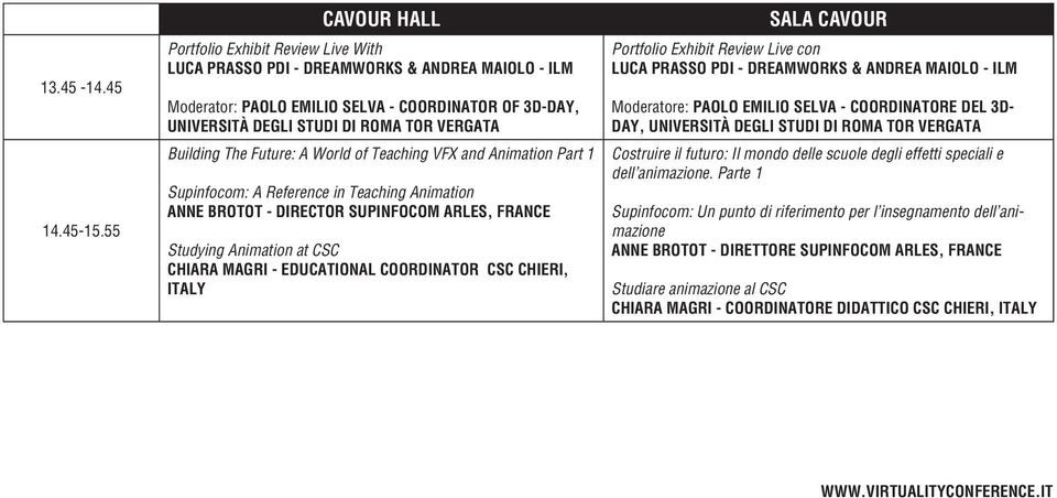 Building The Future: A World of Teaching VFX and Animation Part 1 Supinfocom: A Reference in Teaching Animation ANNE BROTOT - DIRECTOR SUPINFOCOM ARLES, FRANCE Studying Animation at CSC CHIARA MAGRI