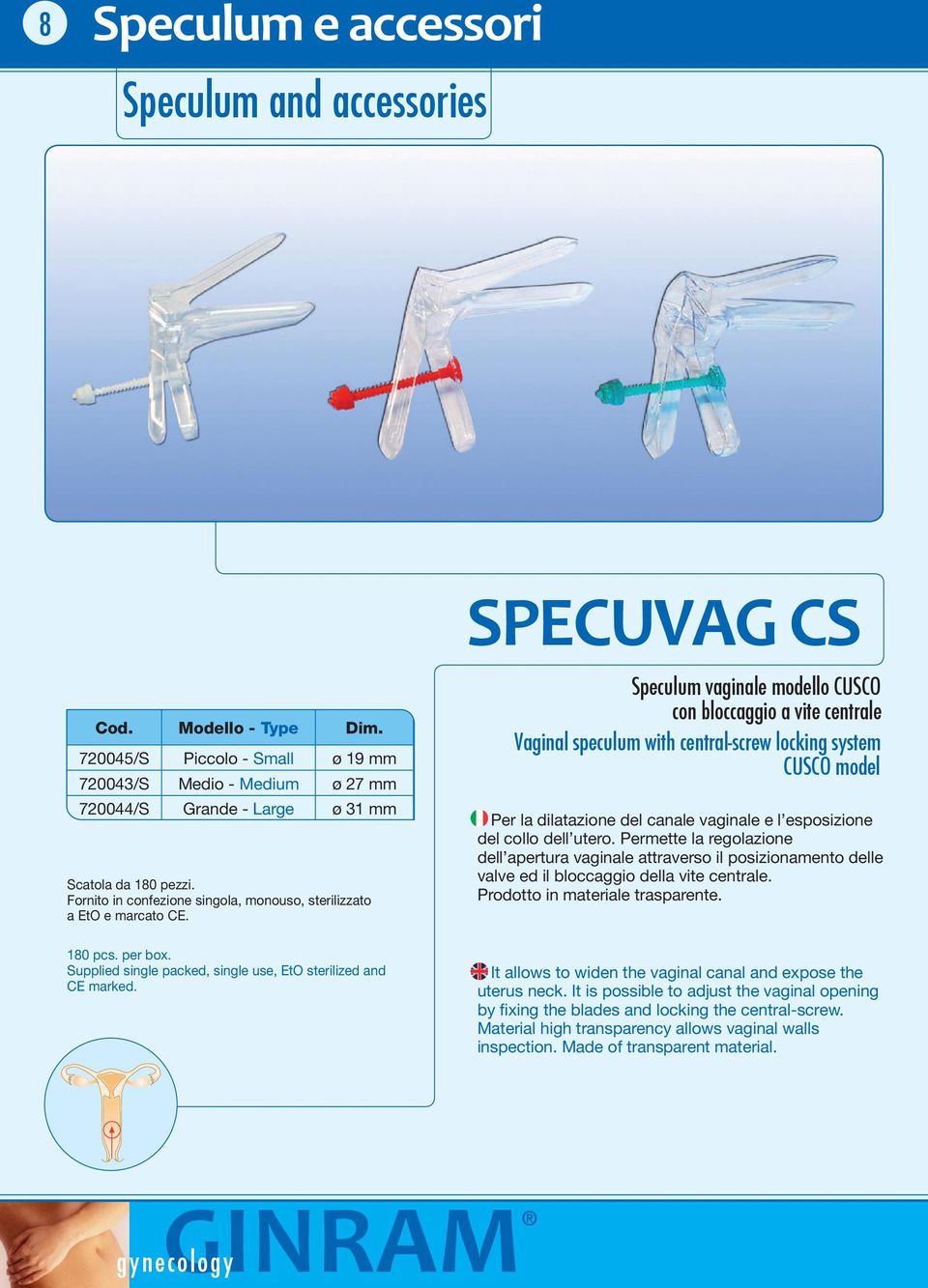 per box. Supplied single packed, single use, EtO sterilized and CE marked.