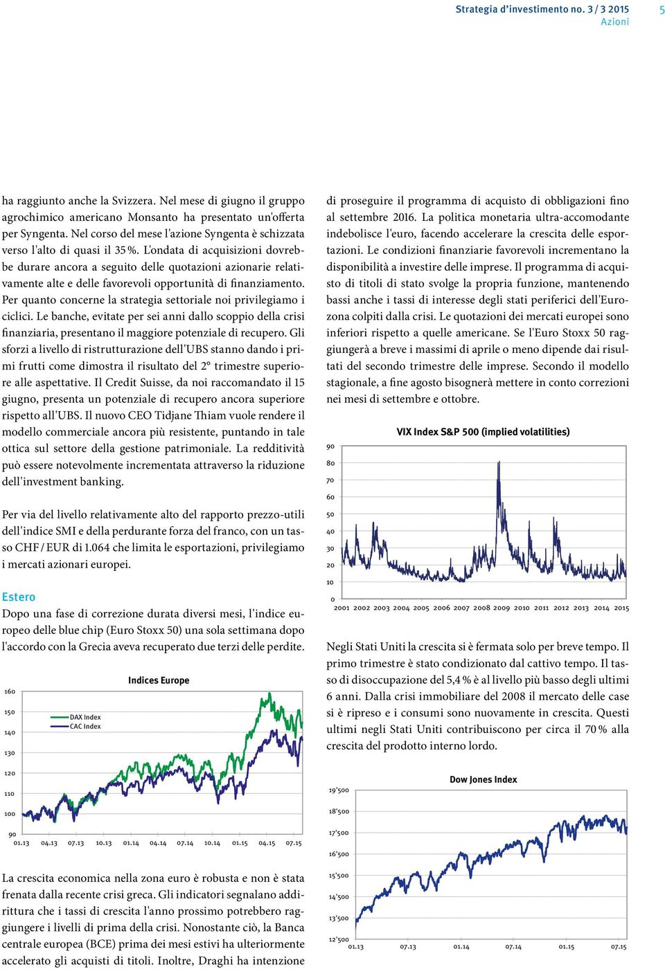 L'ondata di acquisizioni dovrebbe durare ancora a seguito delle quotazioni azionarie relativamente alte e delle favorevoli opportunità di finanziamento.