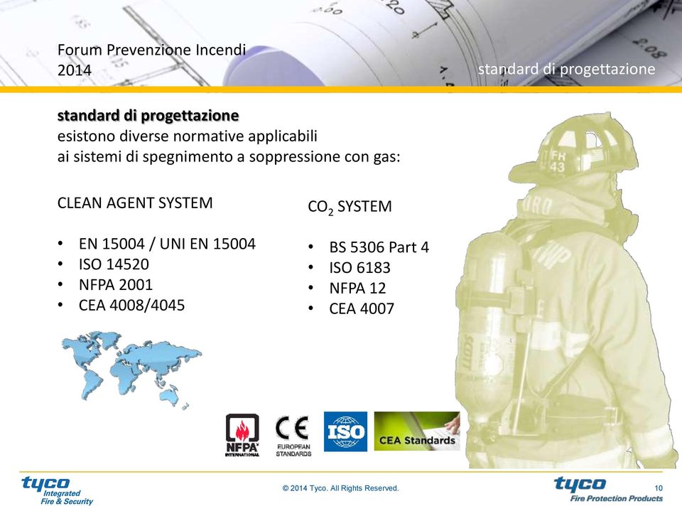 CLEAN AGENT SYSTEM EN 15004 / UNI EN 15004 ISO 14520 NFPA 2001 CEA