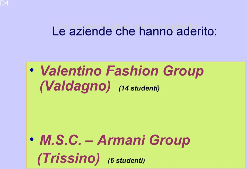 Fashion Group (Valdagno) (14 studenti)
