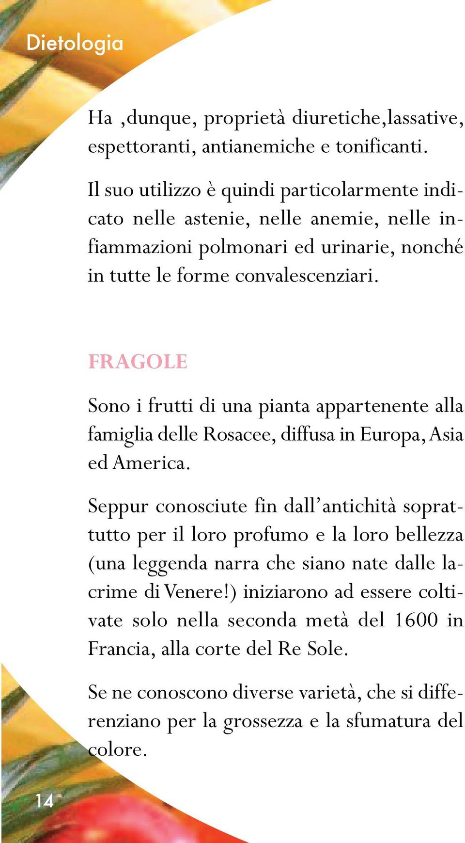 FRAGOLE Sono i frutti di una pianta appartenente alla famiglia delle Rosacee, diffusa in Europa, Asia ed America.