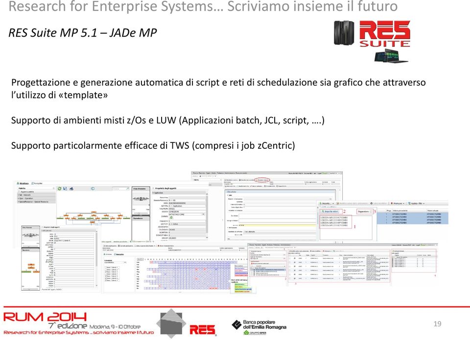 schedulazione sia grafico che attraverso l utilizzo di «template»